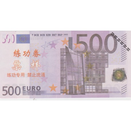 Billet Fantaisie 500 Euro Chinois Billets Touristiques Zero Euro