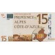 Billet Souvenir - 15 euro - Provence-Alpes Cote-d'Azur - 2008