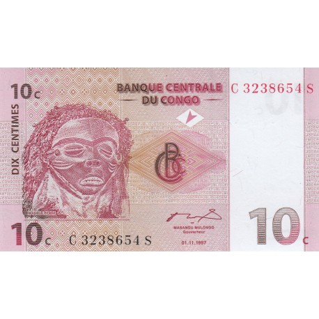 Dix centimes - Congo