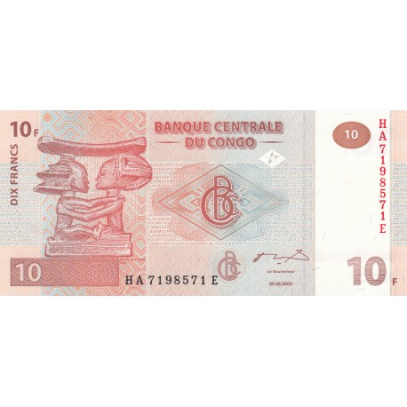 Dix Francs - Congo