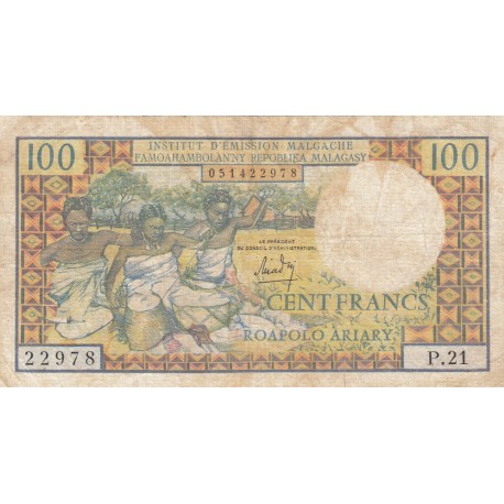 Cent Francs / Roapolo Ariary - Madagascar