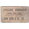 Bon d'alimentation - Bon pour 0.10 Fr - Epicerie Maroufin